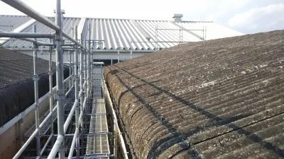 ストレート屋根カバー工法工事